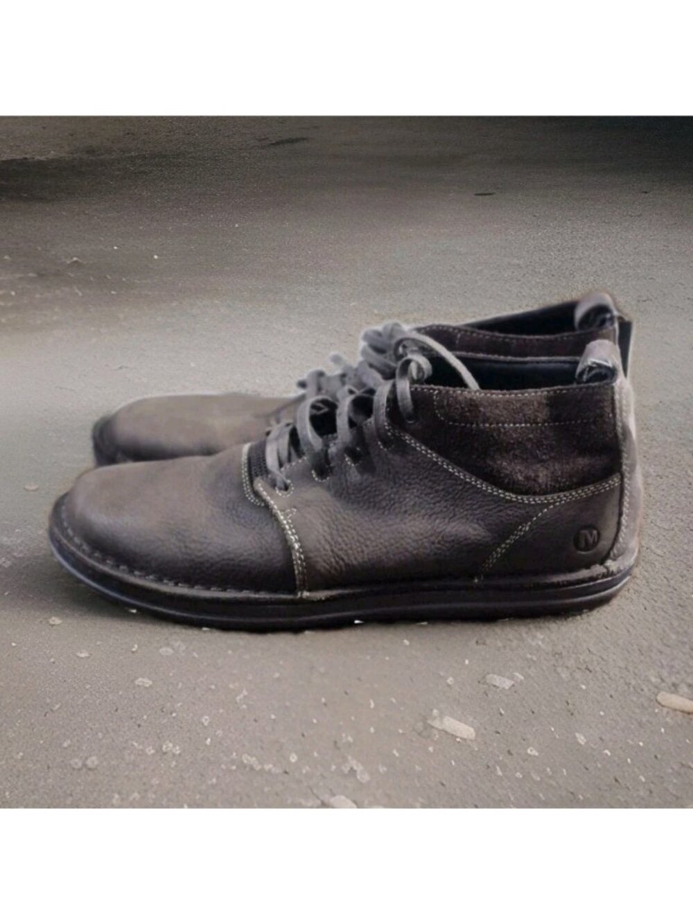 Merrell Cafe Chukka Boots Brown Leather Casual Lace Up Shoes Men's Size 10